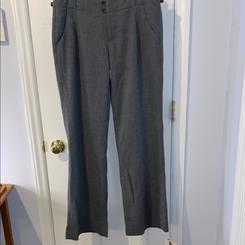Banana Republic Gray Dress Pants Wide-Leg Flared
